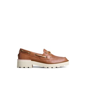 Beige Sperry Lug Boat Shoe Boat Shoes | PIGTK-2065