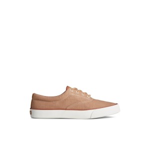 Beige Sperry Striper II Slub Linen Sneaker Sneakers | ZUINX-1047