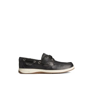 Black Sperry Bluefish 2-Eye Boat Shoe Boat Shoes | RTLYA-7352