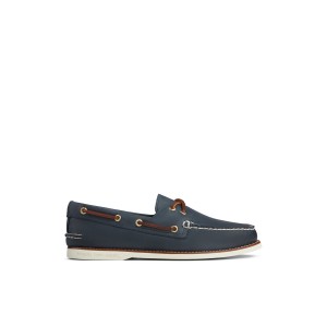 Navy Sperry Gold Cup Authentic Original Boat Shoe Boat Shoes | MFBHC-3547