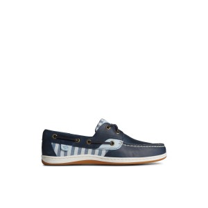 Navy Sperry Koifish Stripe Boat Shoe Boat Shoes | WSYAB-2048