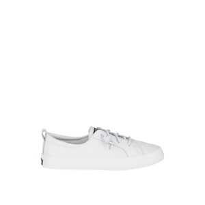 White Sperry Crest Vibe Leather Sneaker Sneakers | TABWO-7520