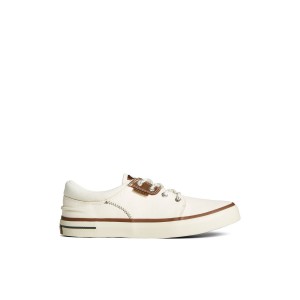 White Sperry Crossjack Sneaker Sneakers | LWXEN-4915