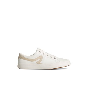 White Sperry Sandy Leather Sneaker Sneakers | NUVZD-1278