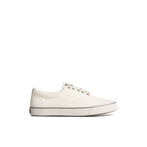 White Sperry SeaCycled Striper II CVO Textile Sneaker Sneakers | JPZMI-9065