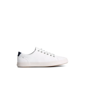 White Sperry SeaCycled Striper II Textile Sneaker Sneakers | JPCIT-5801