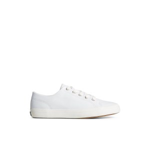 White Sperry Striper II LTT Leather Sneaker Sneakers | RCSMD-3698