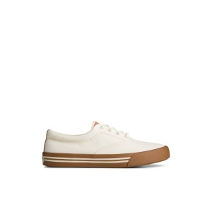 White Sperry Striper II Linen CVO Sneaker Sneakers | VTABM-8607