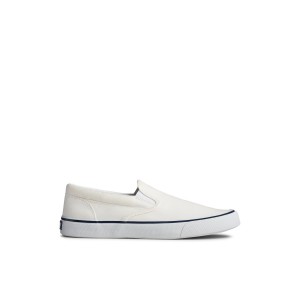 White Sperry Striper II Slip On Sneaker Sneakers | HPOXC-9370