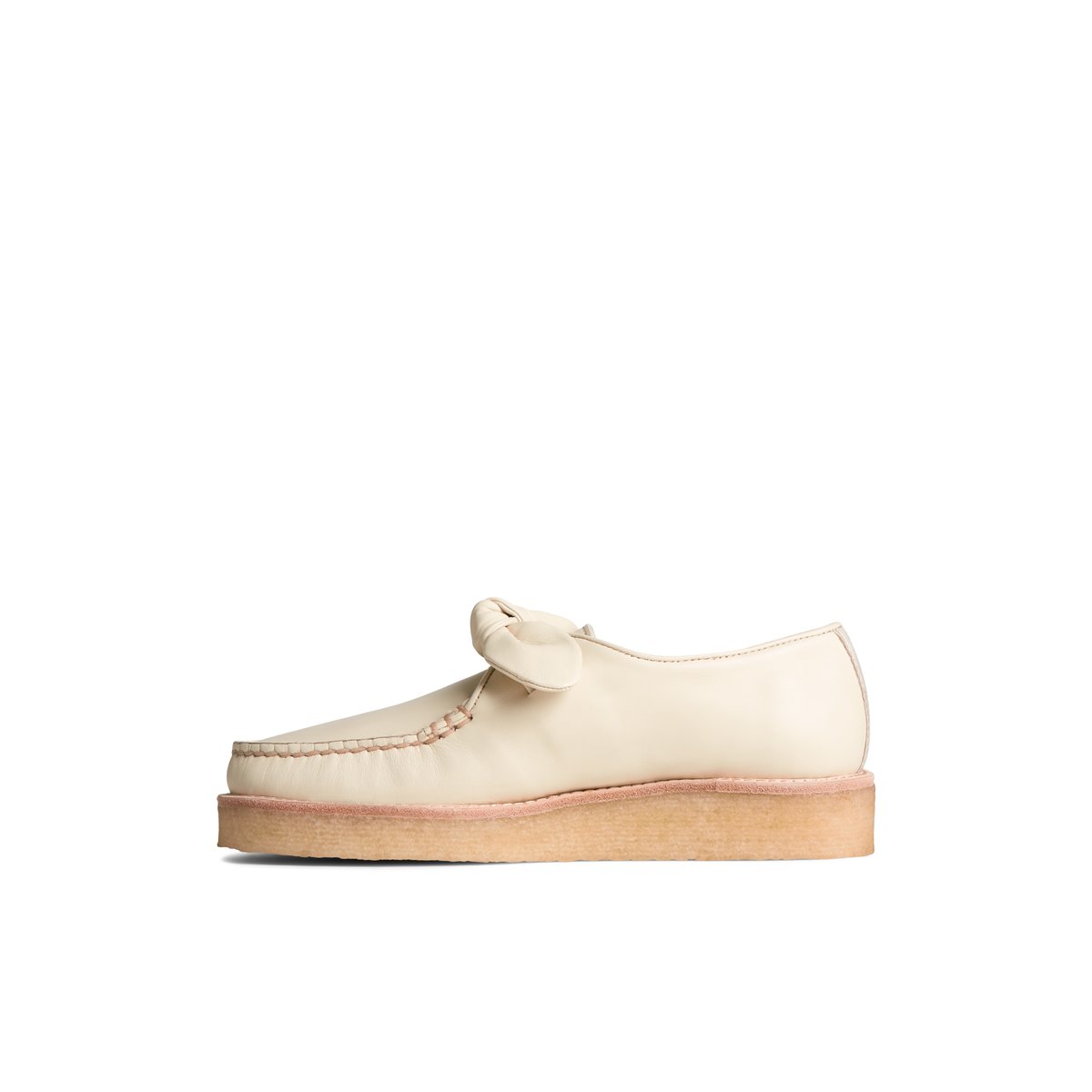 Beige Sperry Captain's Crepe Bow Oxford Oxford Shoes | YGTHI-9650