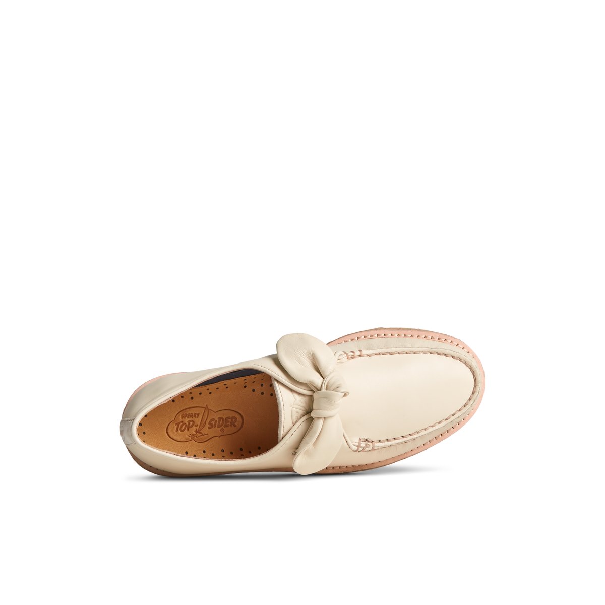 Beige Sperry Captain's Crepe Bow Oxford Oxford Shoes | YGTHI-9650