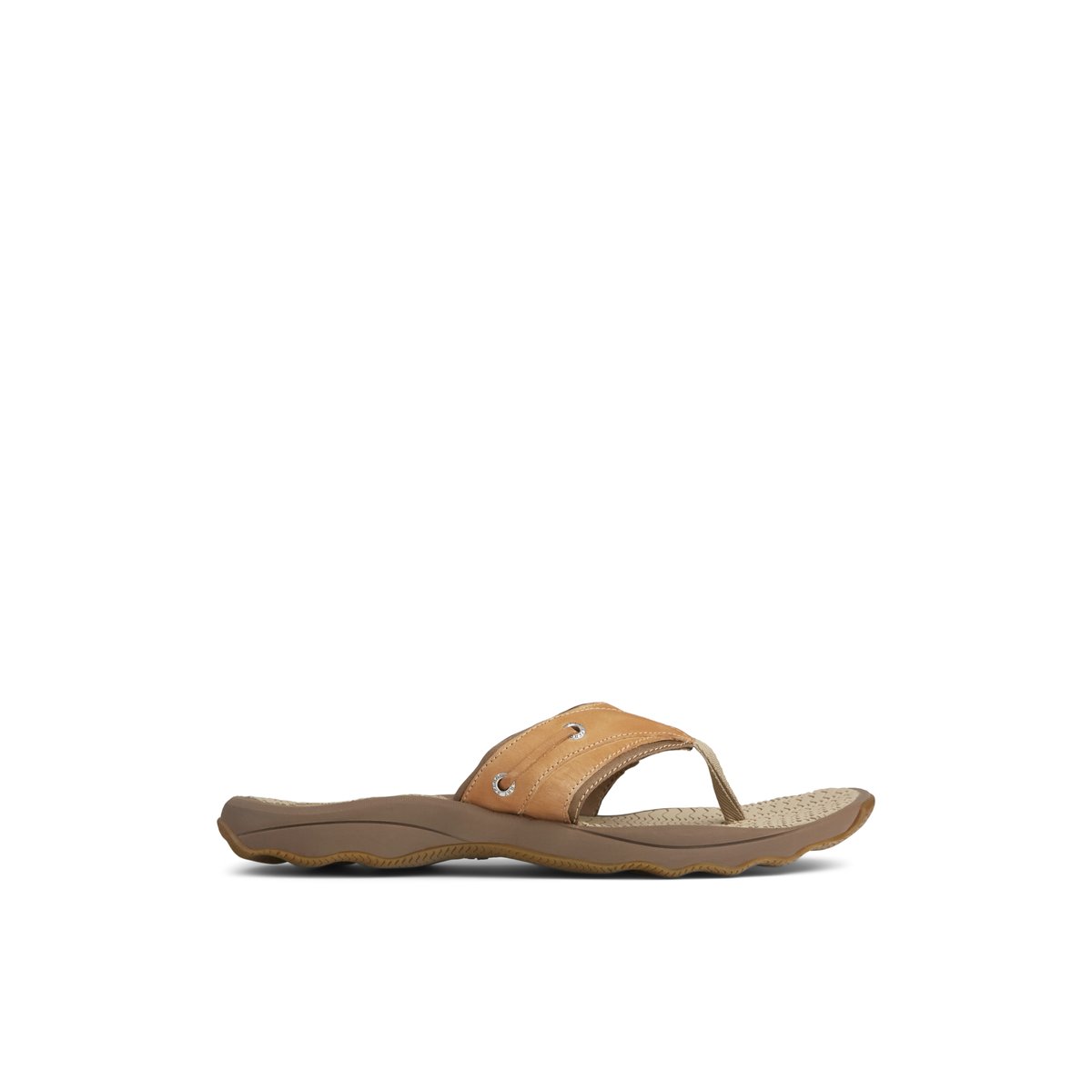 Beige Sperry Outer Banks Flip Flop Sandals | RLGJK-6912