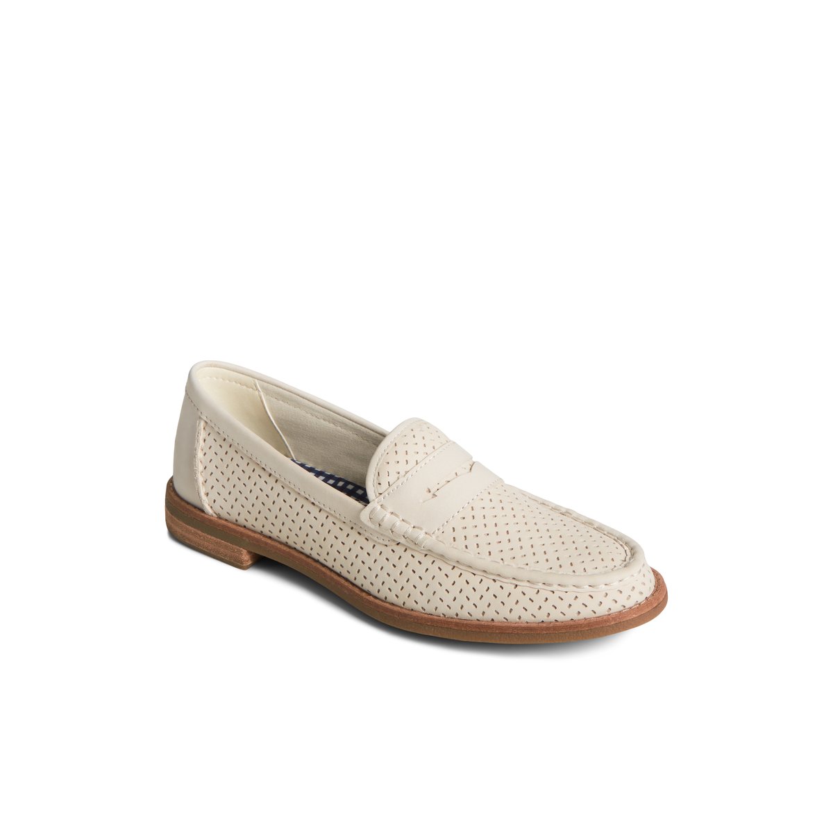 Beige Sperry Seaport Perforated Penny Loafer Loafers | HFPKJ-4108