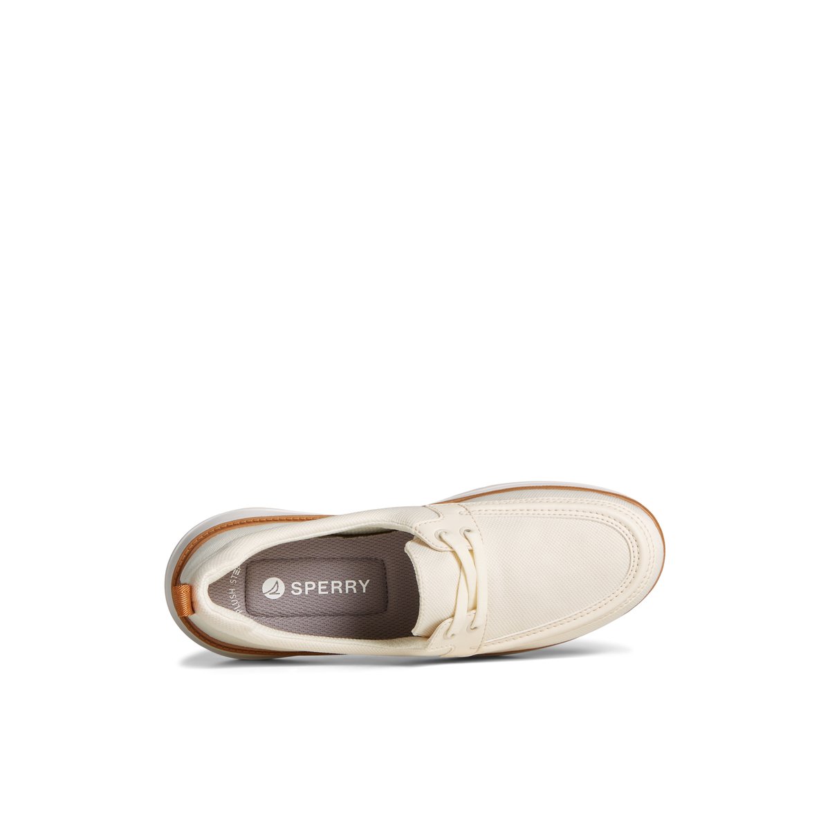 Beige Sperry Skipper Boat Shoe Flats | GFNIT-5980