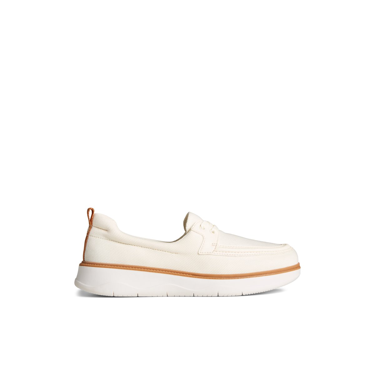 Beige Sperry Skipper Boat Shoe Flats | GFNIT-5980