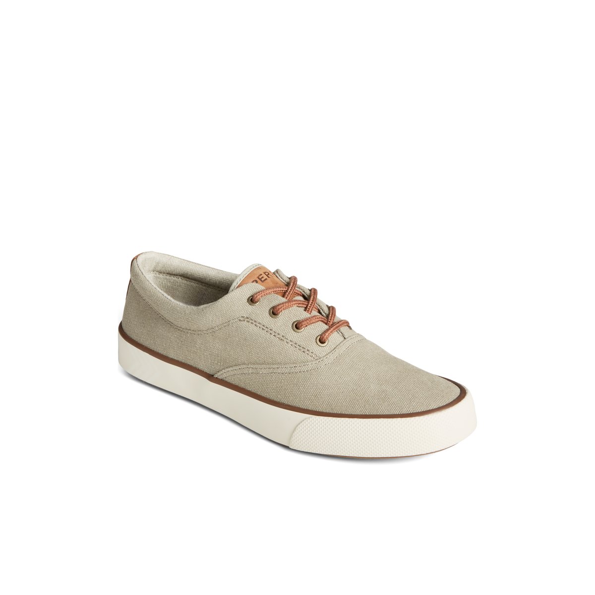 Beige Sperry Striper II Washed Canvas CVO Sneaker Sneakers | NJRKF-2986