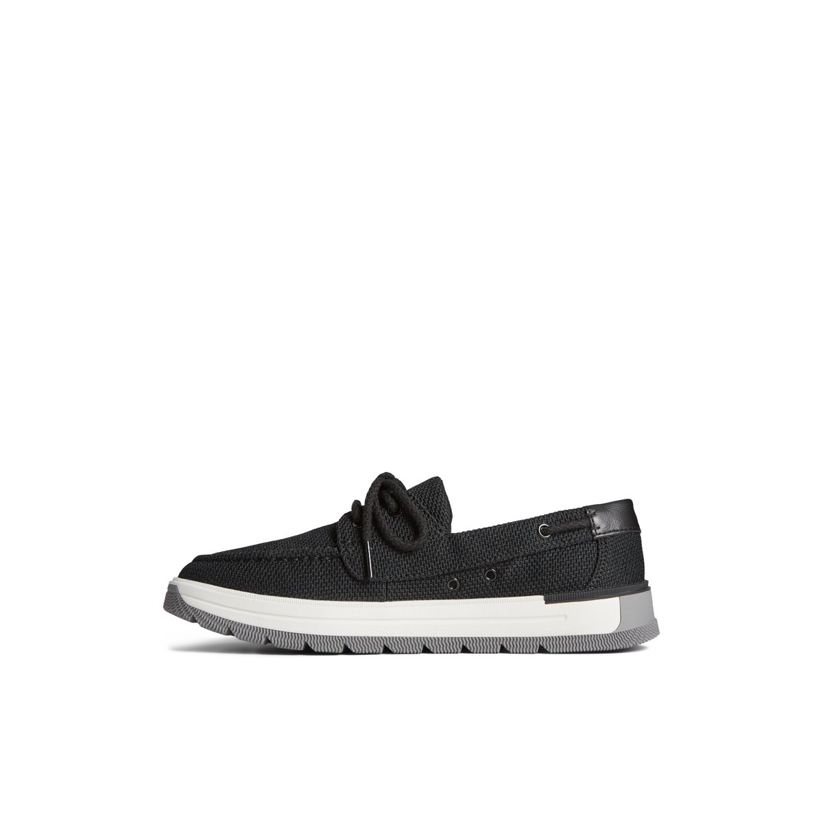 Black Sperry Augusta Boat Shoe Boat Shoes | EKTOJ-7695