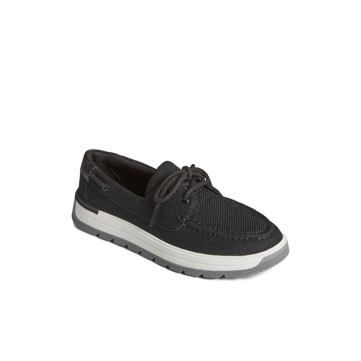 Black Sperry Augusta Boat Shoe Boat Shoes | EKTOJ-7695