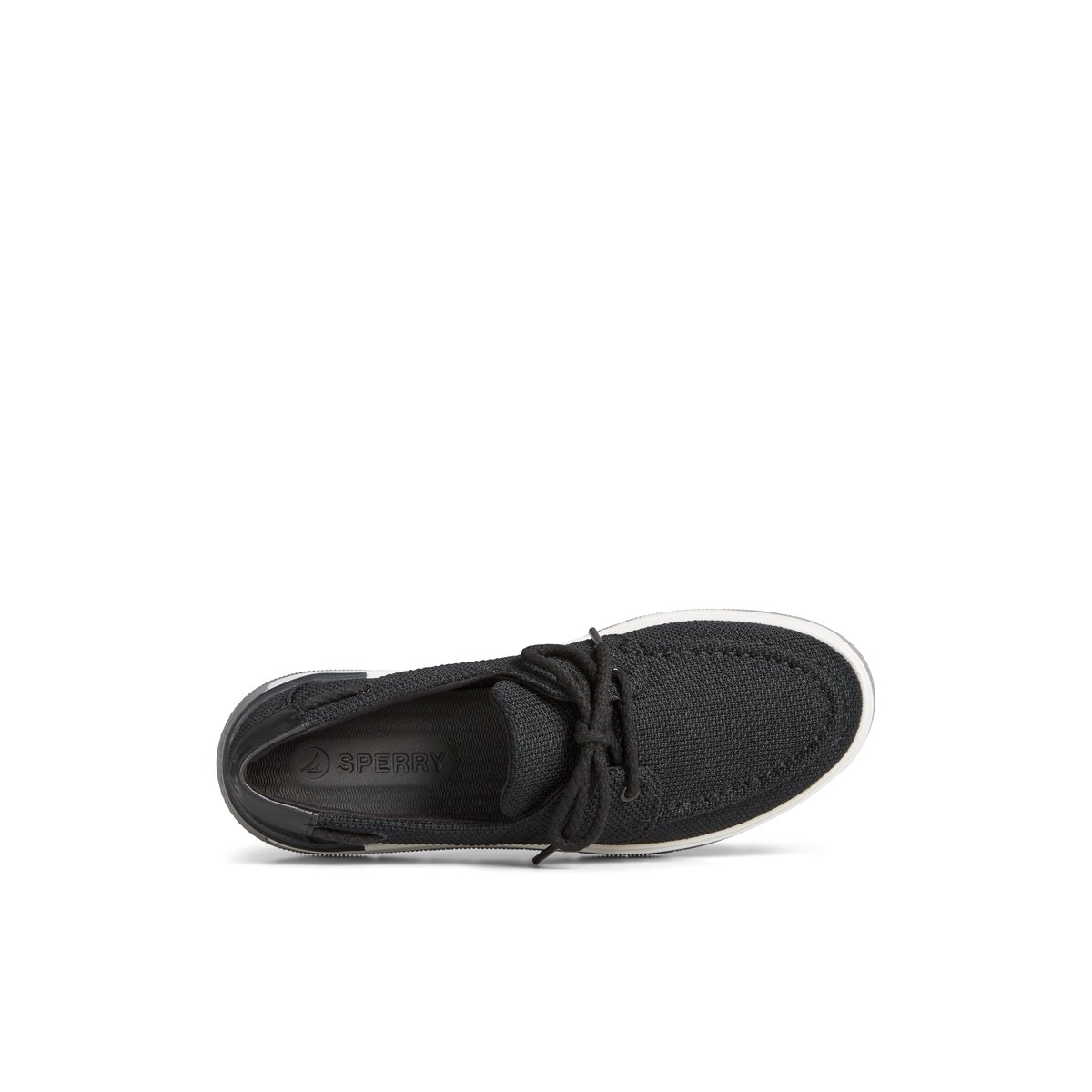 Black Sperry Augusta Boat Shoe Boat Shoes | EKTOJ-7695