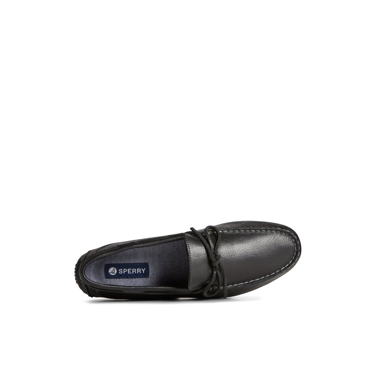 Black Sperry Davenport Pull Up Leather 1-Eye Driver Drivers Shoes | QTWEZ-0214