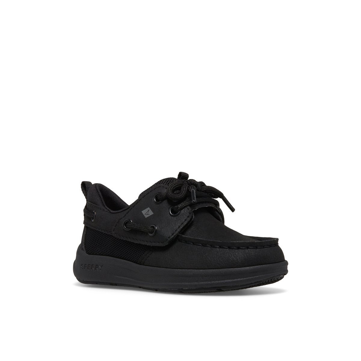 Black Sperry Fairwater PLUSHWAVE Jr Boat Shoe Boat Shoes | LKDWH-2690