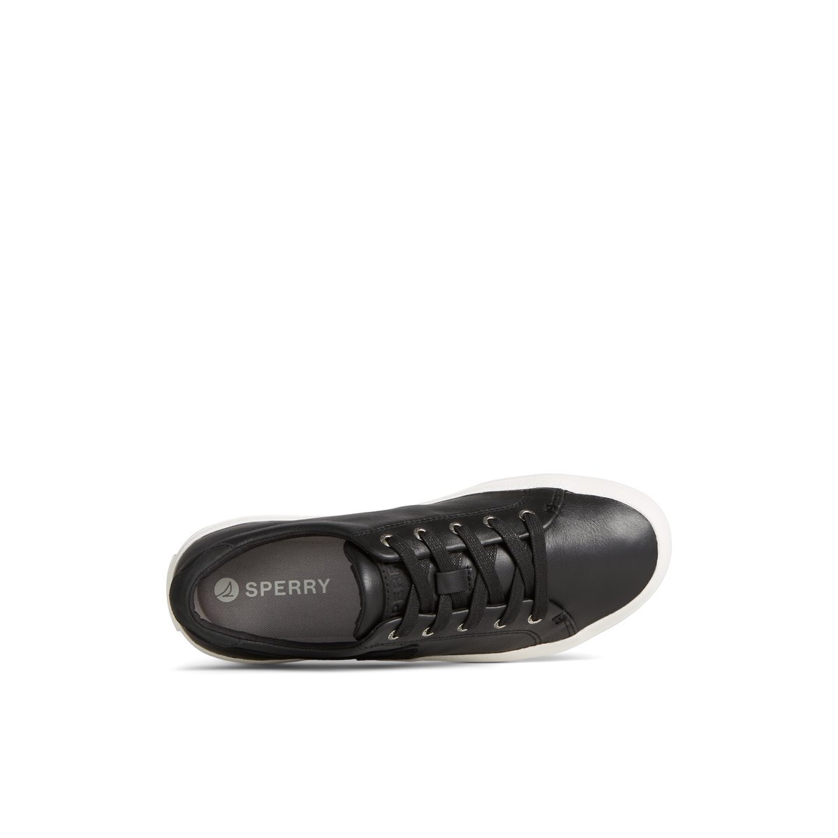 Black Sperry Sandy Leather Sneaker Sneakers | IRXOF-6947