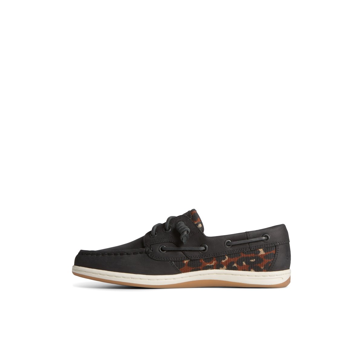 Black Sperry Songfish Cheetah Boat Shoe Boat Shoes | ZQPHJ-7420