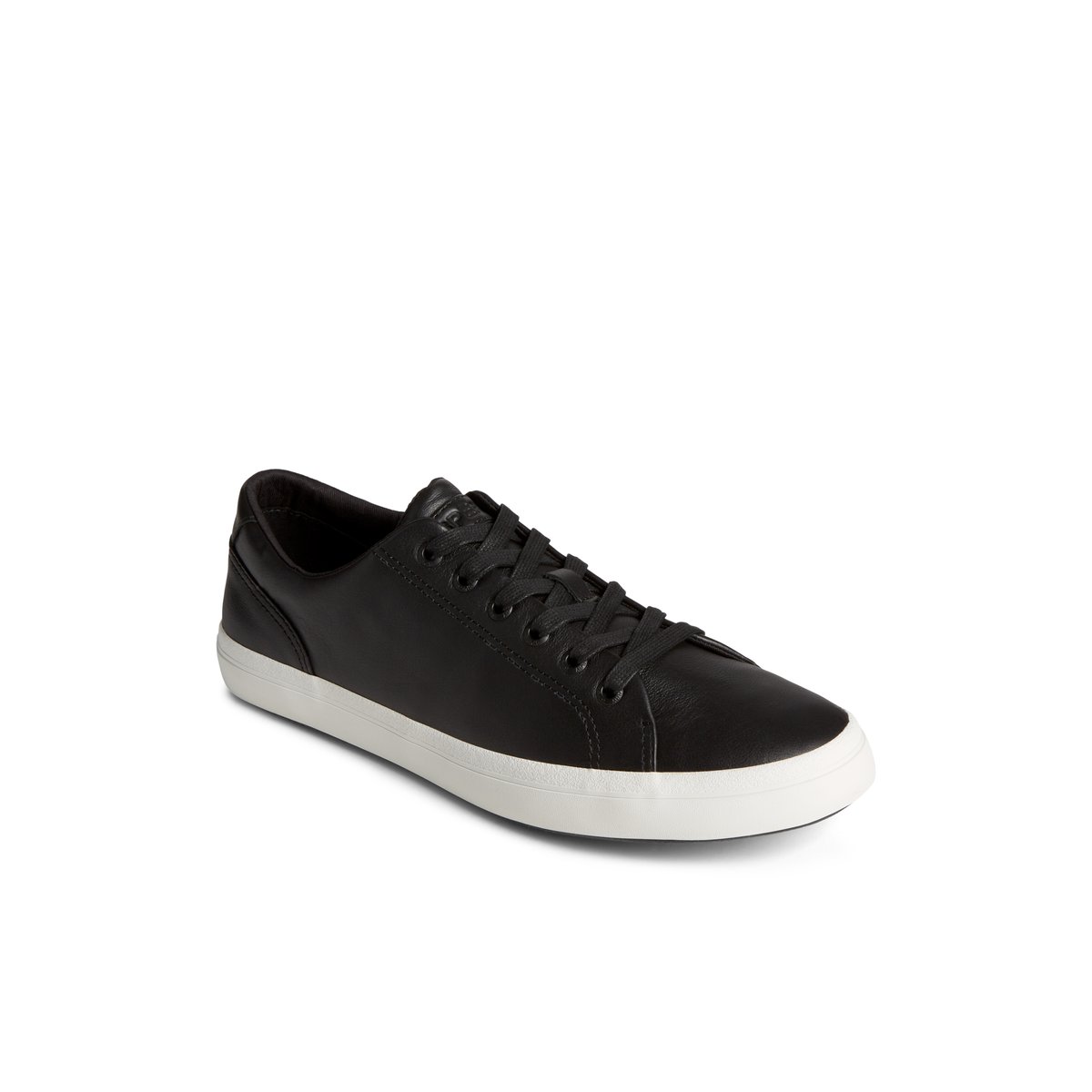 Black Sperry Striper II LLT Leather Sneaker Sneakers | WBVSM-5614