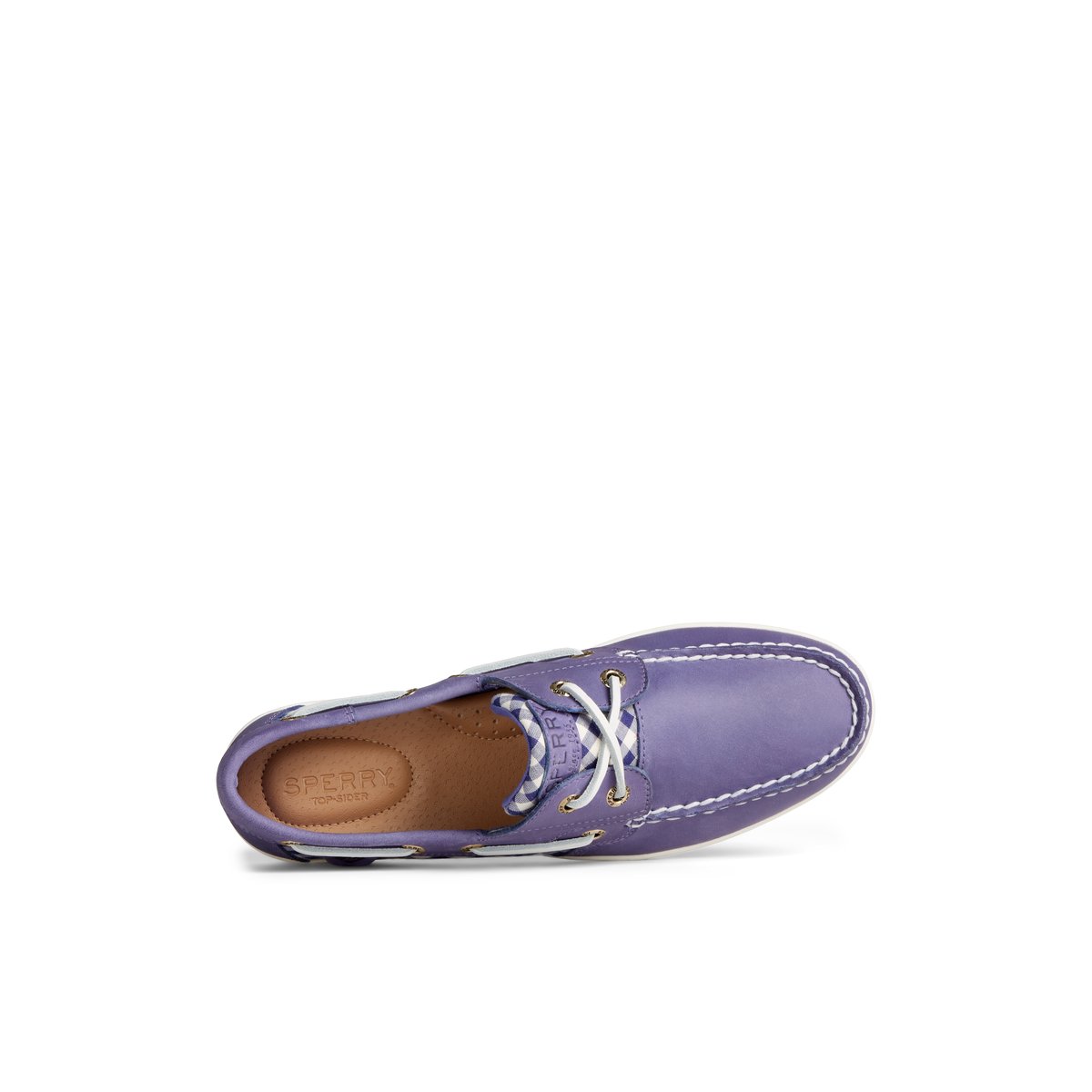 Blue Sperry Koifish Gingham Boat Shoe Boat Shoes | YBOUS-3870