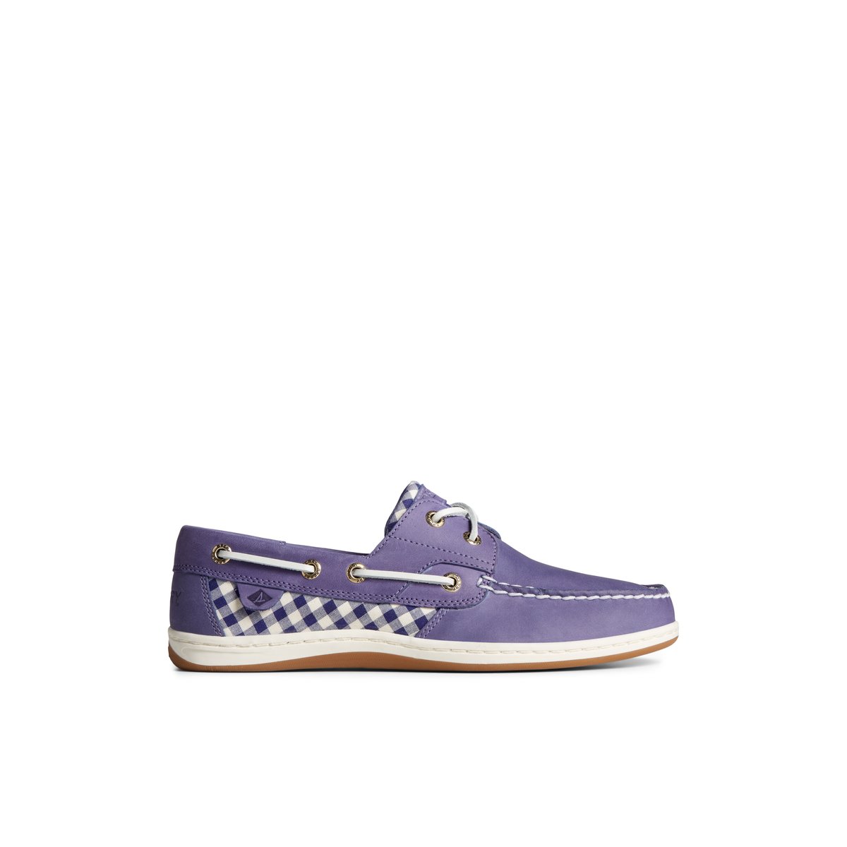 Blue Sperry Koifish Gingham Boat Shoe Boat Shoes | YBOUS-3870