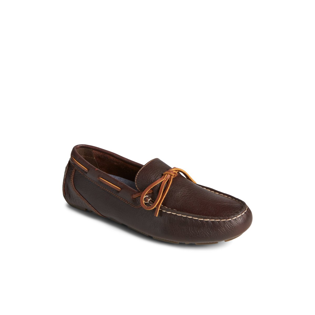 Brown Sperry Davenport Pull Up Leather 1-Eye Driver Drivers Shoes | PZERI-6438