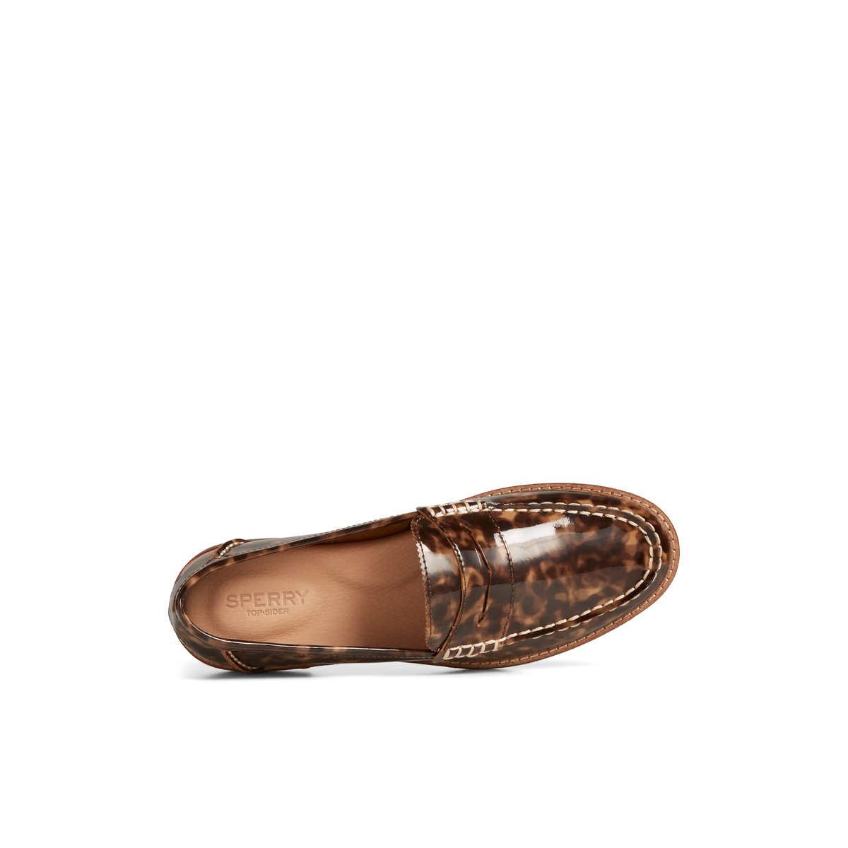 Brown Sperry Seaport Penny Tortoise Leather Loafer Loafers | OKMIX-4123