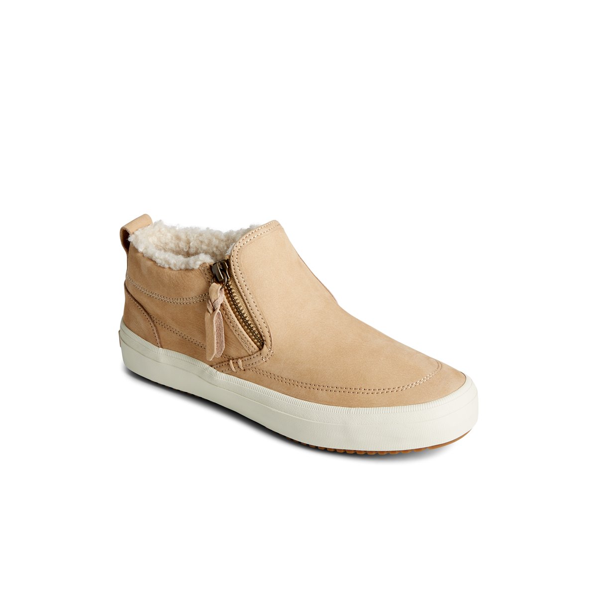 Khaki Sperry Crest Side Zip Cozy Sneaker Boots | JRAEV-7820