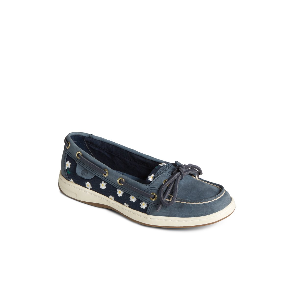 Navy Sperry Angelfish Floral Boat Shoe Boat Shoes | CZHTX-8916