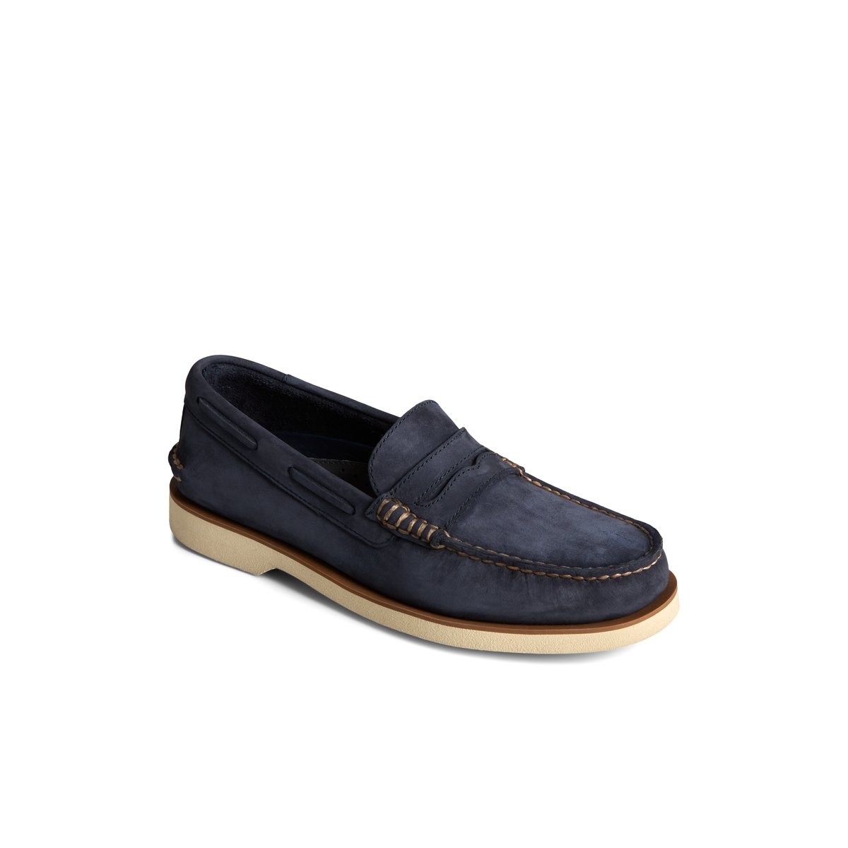 Navy Sperry Authentic Original Double Sole Penny Loafer Loafers | OWYUV-7310