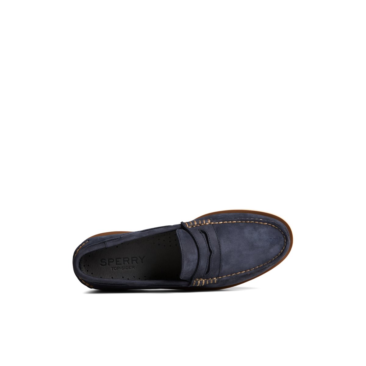 Navy Sperry Authentic Original Double Sole Penny Loafer Loafers | OWYUV-7310