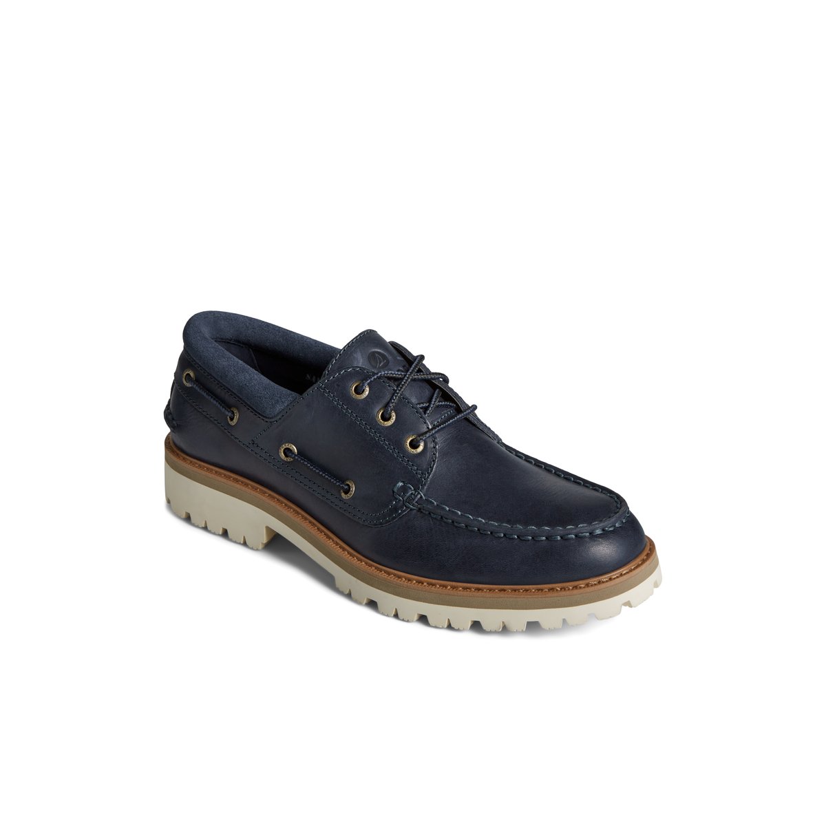 Navy Sperry Authentic Original Unlined Lug 3-Eye Boat Shoe Boat Shoes | DONGC-0628