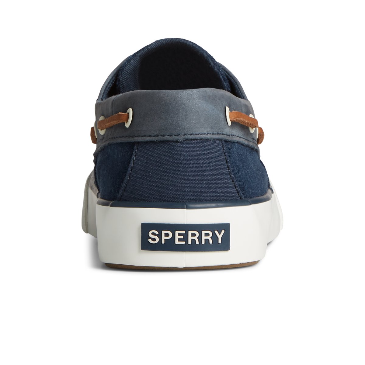 Navy Sperry Bahama II Linen Sneaker Sneakers | AJEFZ-9748