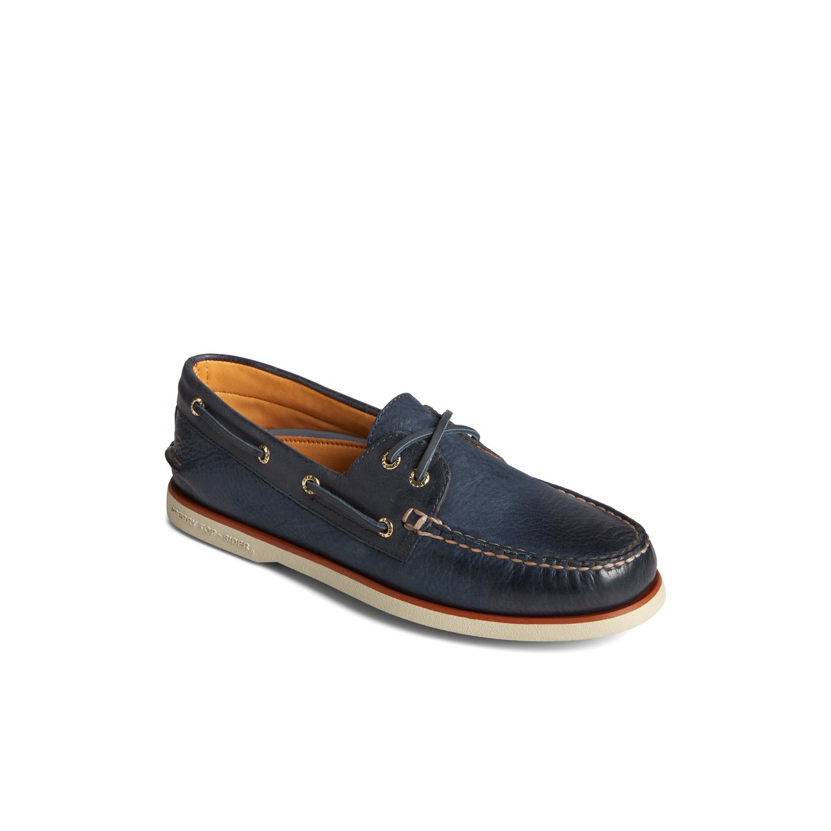 Navy Sperry Gold Cup Authentic Original Rivingston Boat Shoe Boat Shoes | UJXFD-7503