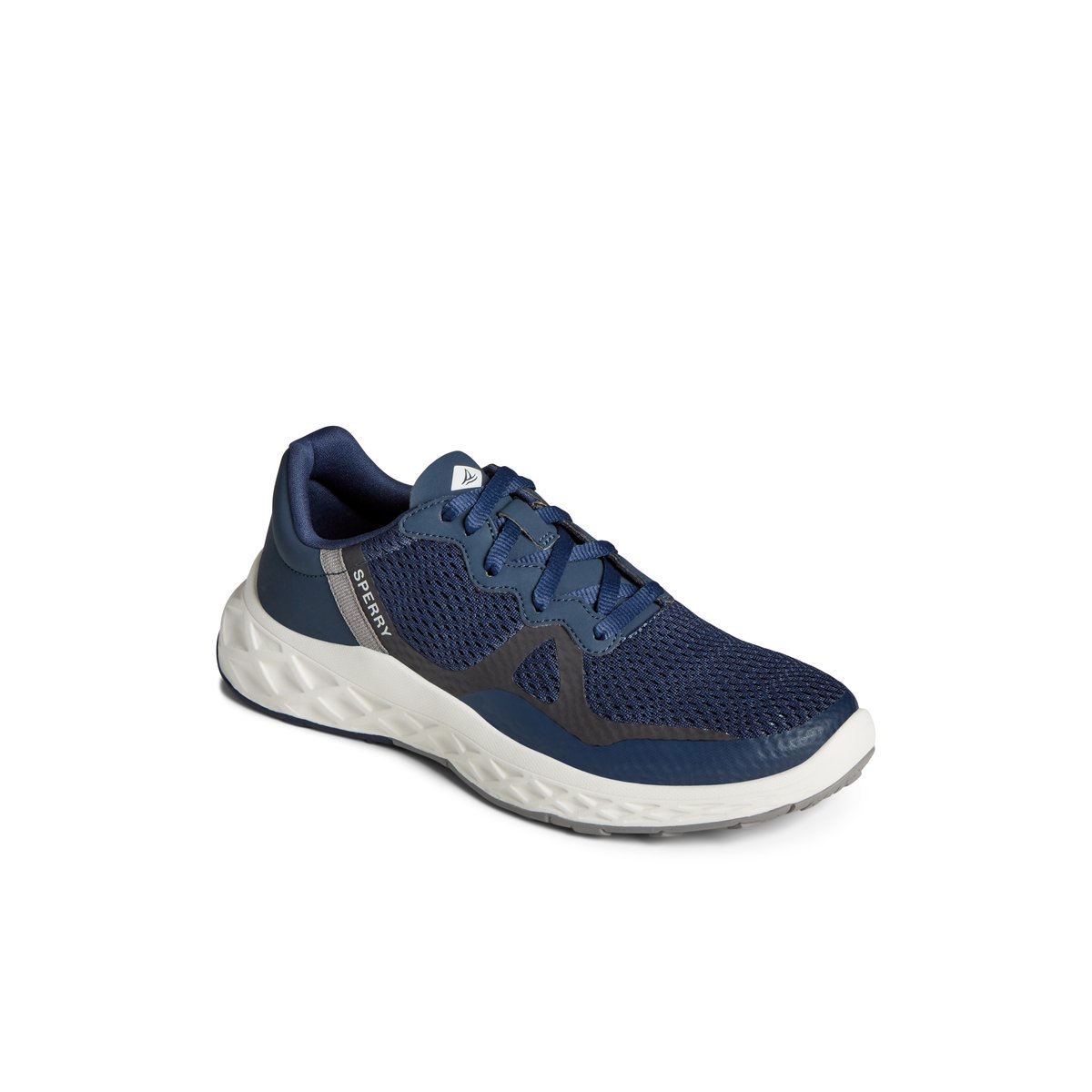 Navy Sperry SeaCycled Headsail Sneaker Sneakers | AKFQY-0895