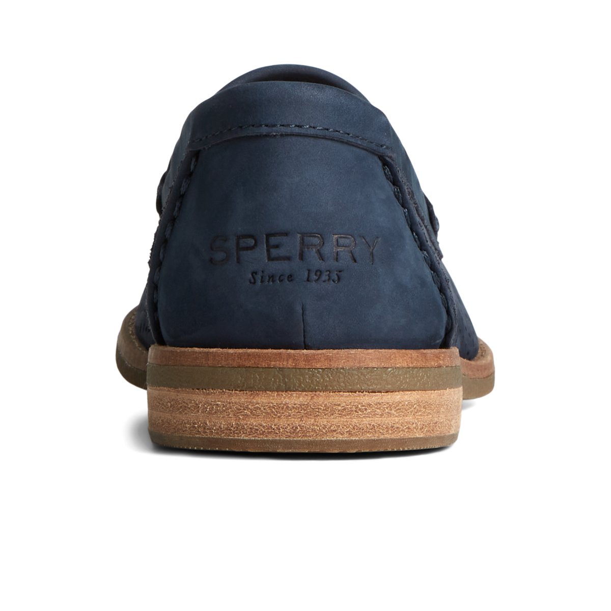 Navy Sperry Seaport Perforated Penny Loafer Loafers | ZCHOG-7283