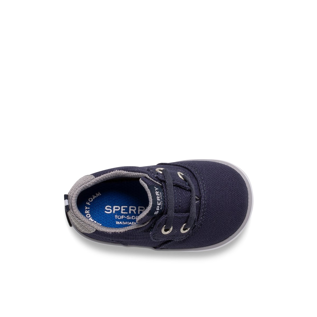 Navy Sperry Spinnaker Crib Junior Washable Sneaker Sneakers | DGCUY-1978