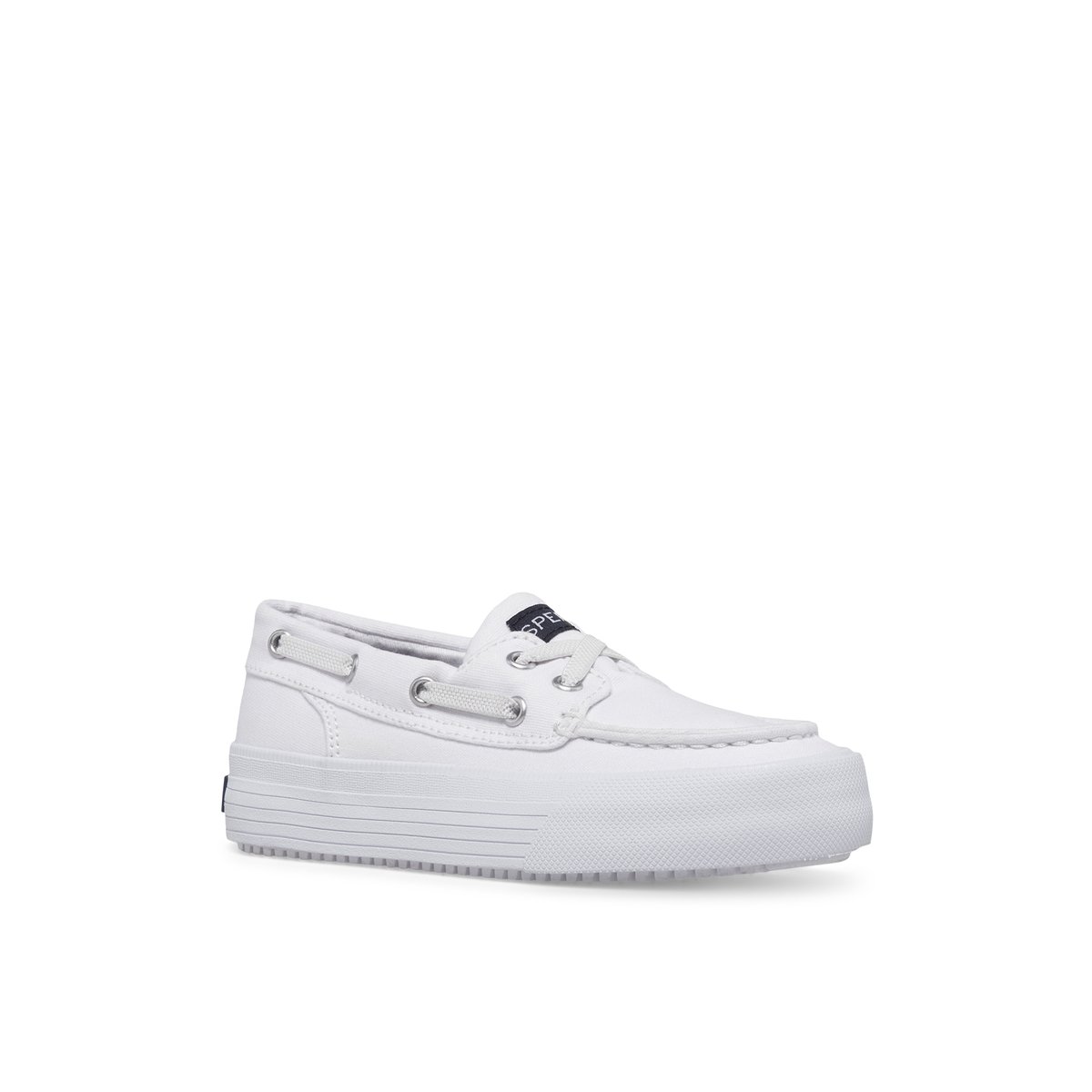 White Sperry Bahama Platform Sneaker Sneakers | NCXAU-7409