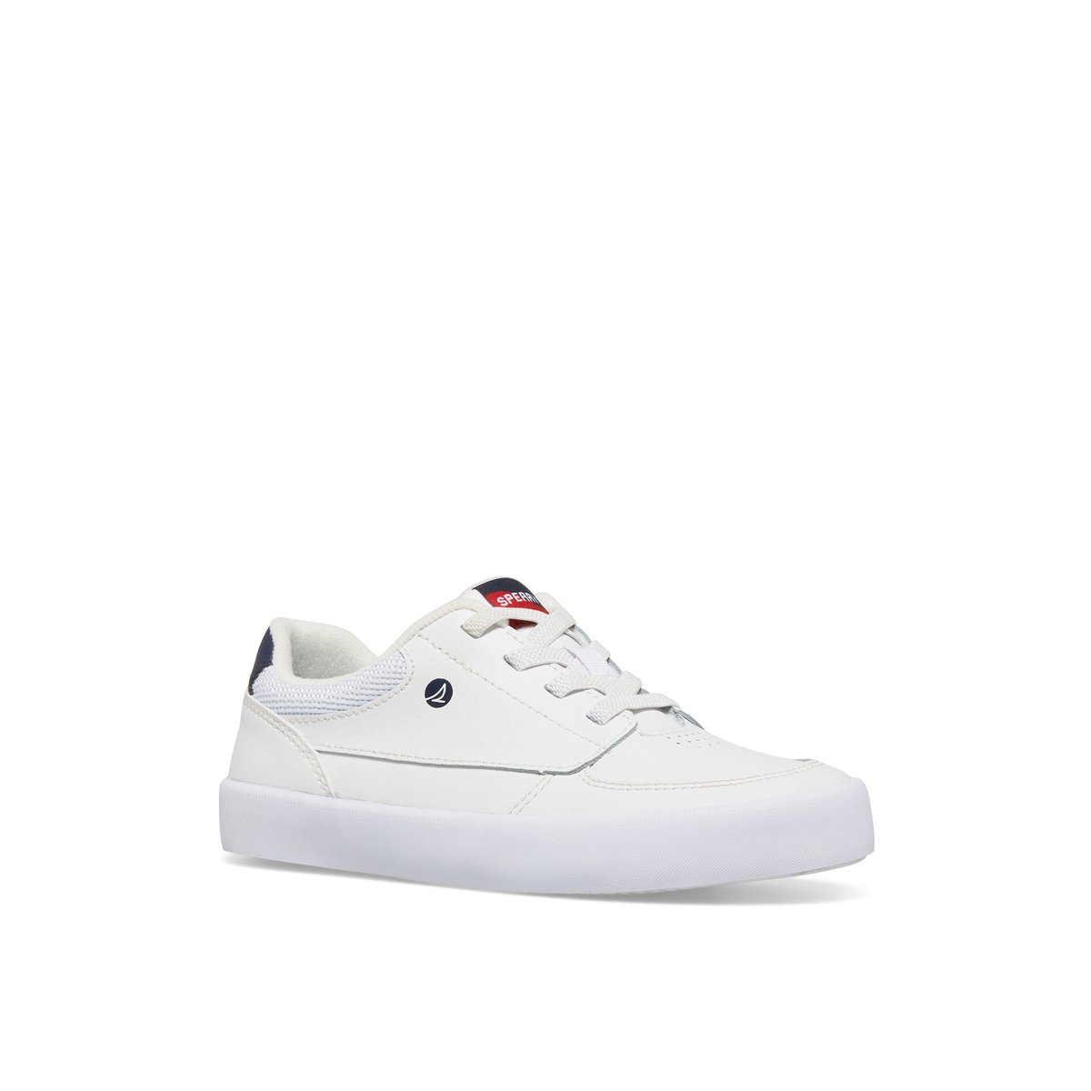 White Sperry Boardwalk Leather Sneaker Sneakers | VWKJZ-4513