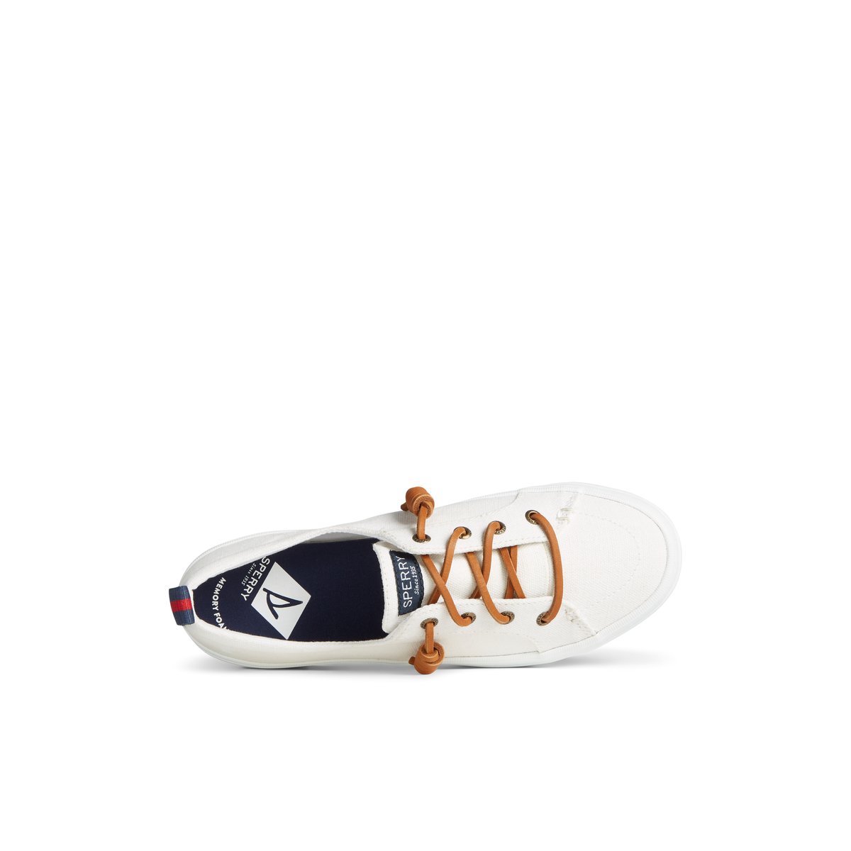 White Sperry Crest Triple Sneaker Sneakers | BOZIE-4205