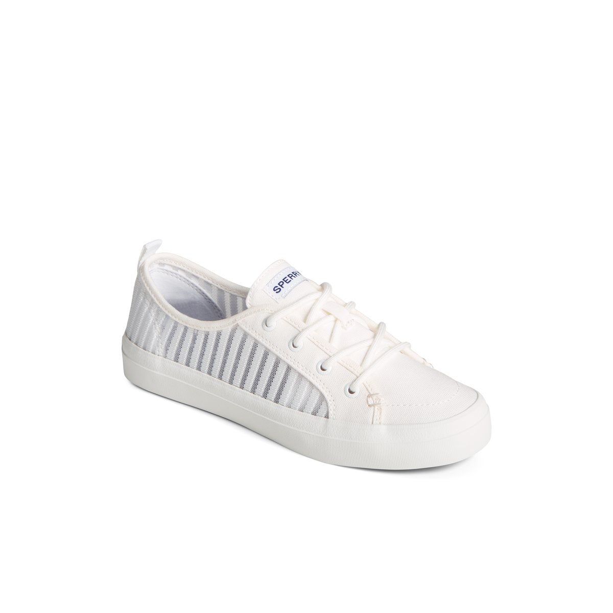 White Sperry Crest Vibe Mesh Sneaker Sneakers | NGDFJ-6985