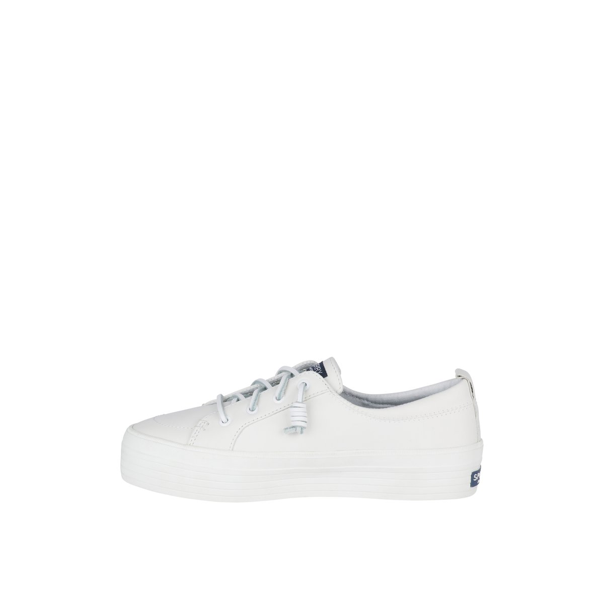 White Sperry Crest Vibe Platform Leather Sneaker Sneakers | HMCZB-3841