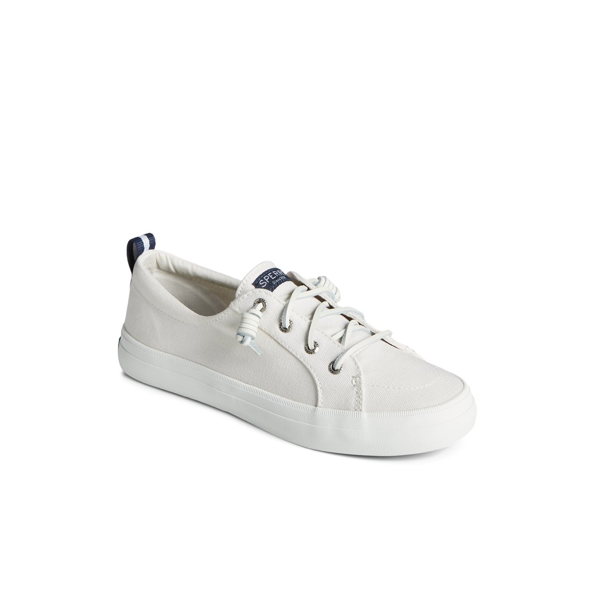 White Sperry Crest Vibe Sneaker Sneakers | GANVT-6458