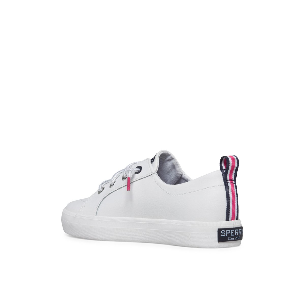 White Sperry Crest Vibe Sneaker Sneakers | ELNTR-4315