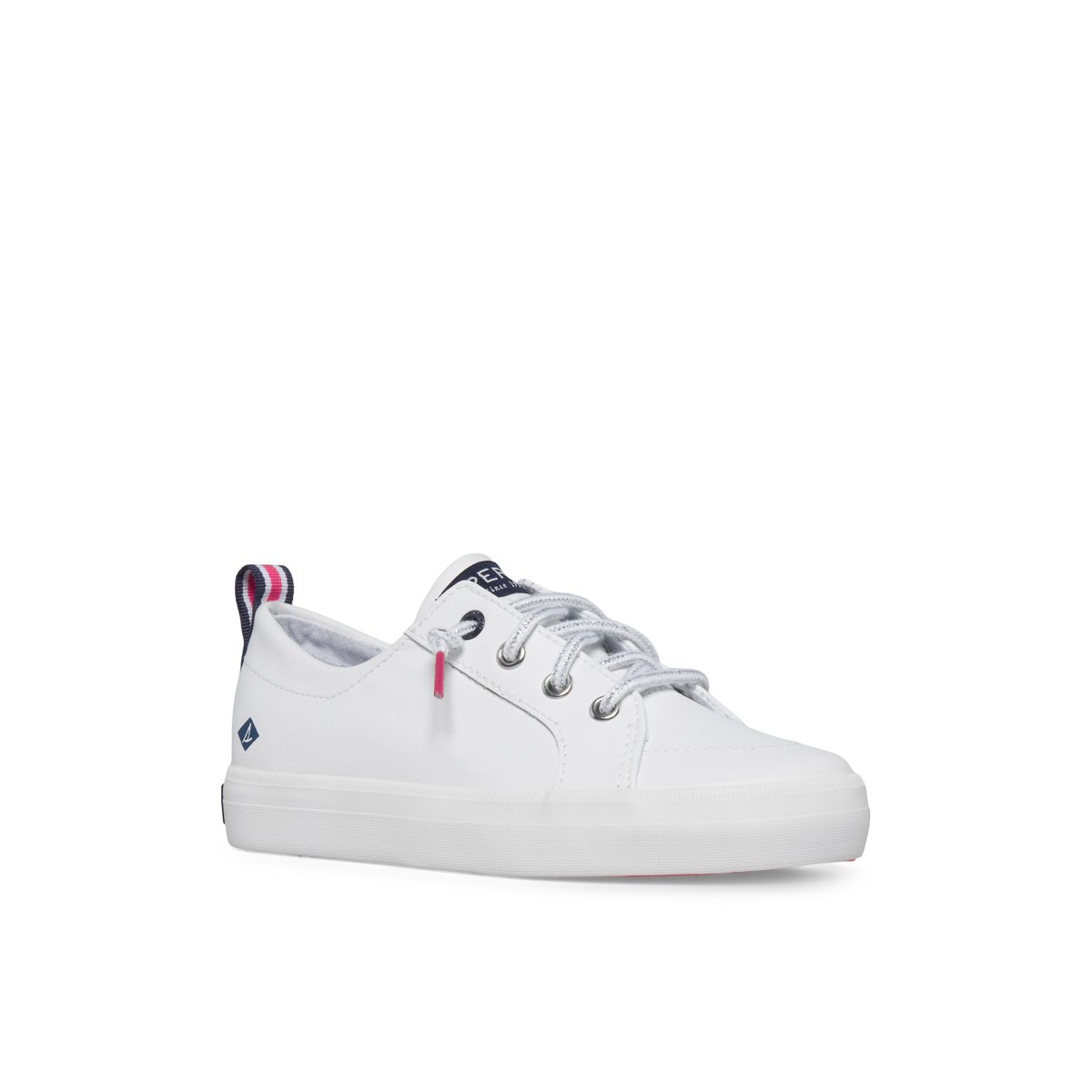 White Sperry Crest Vibe Sneaker Sneakers | ELNTR-4315